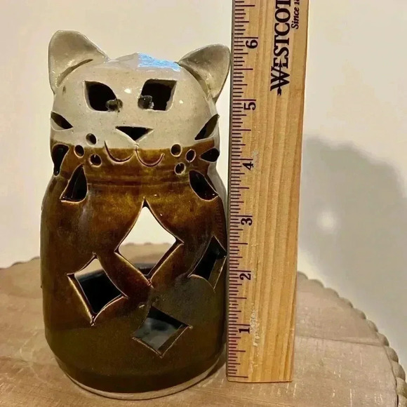 Cat Luminary Handmade Clay/Ceramic/Pottery - Picture 9 of 10